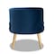 Baxton Studio Baptiste Glam and Luxe Navy Blue Velvet Fabric and Gold Finished Wood Accent Chair 175-11234-Zoro - alternate 2